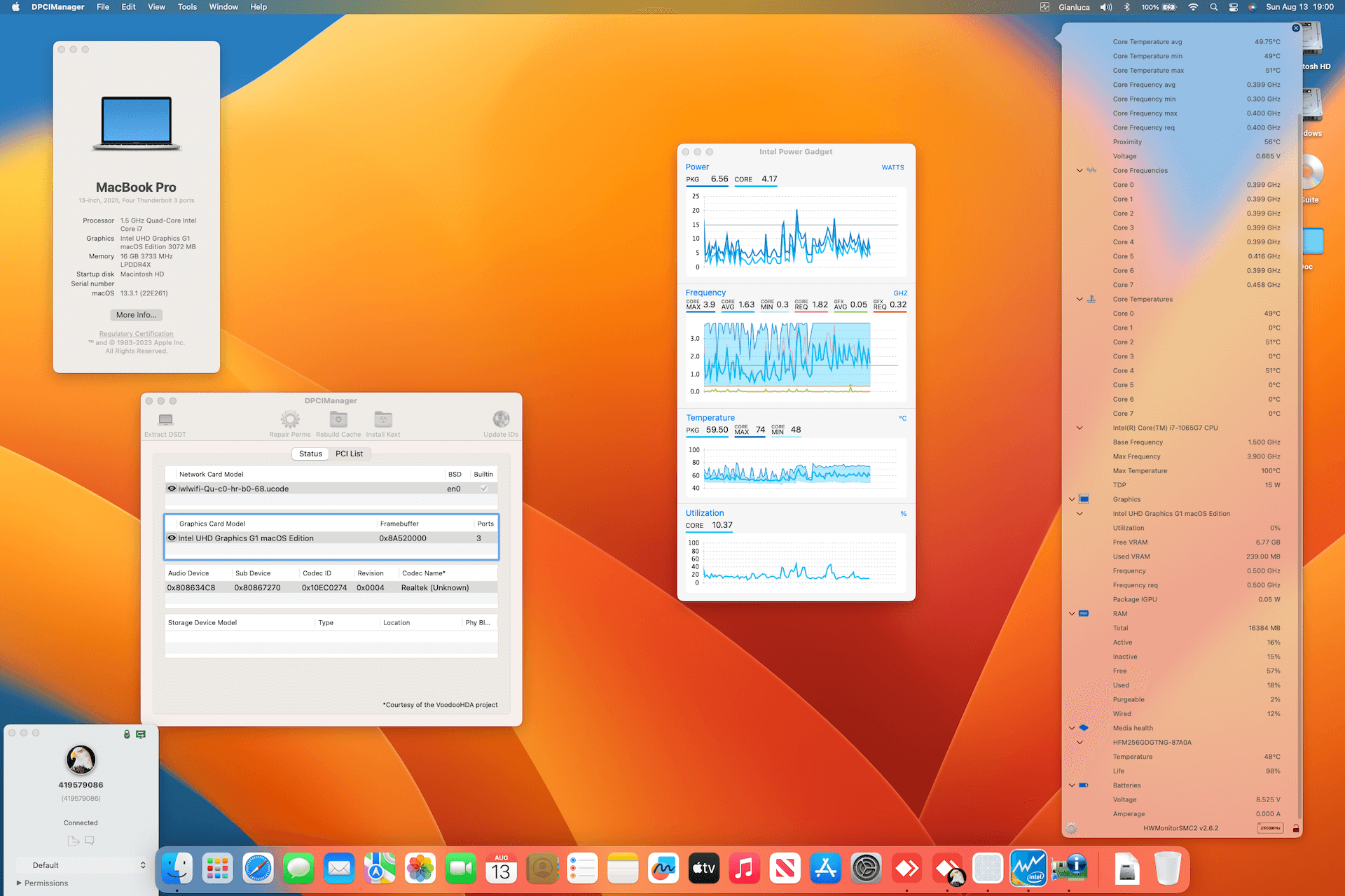 Microsoft Surface Laptop 3 [IceLake   Intel UHD Graphics G1]   OpenCore 1